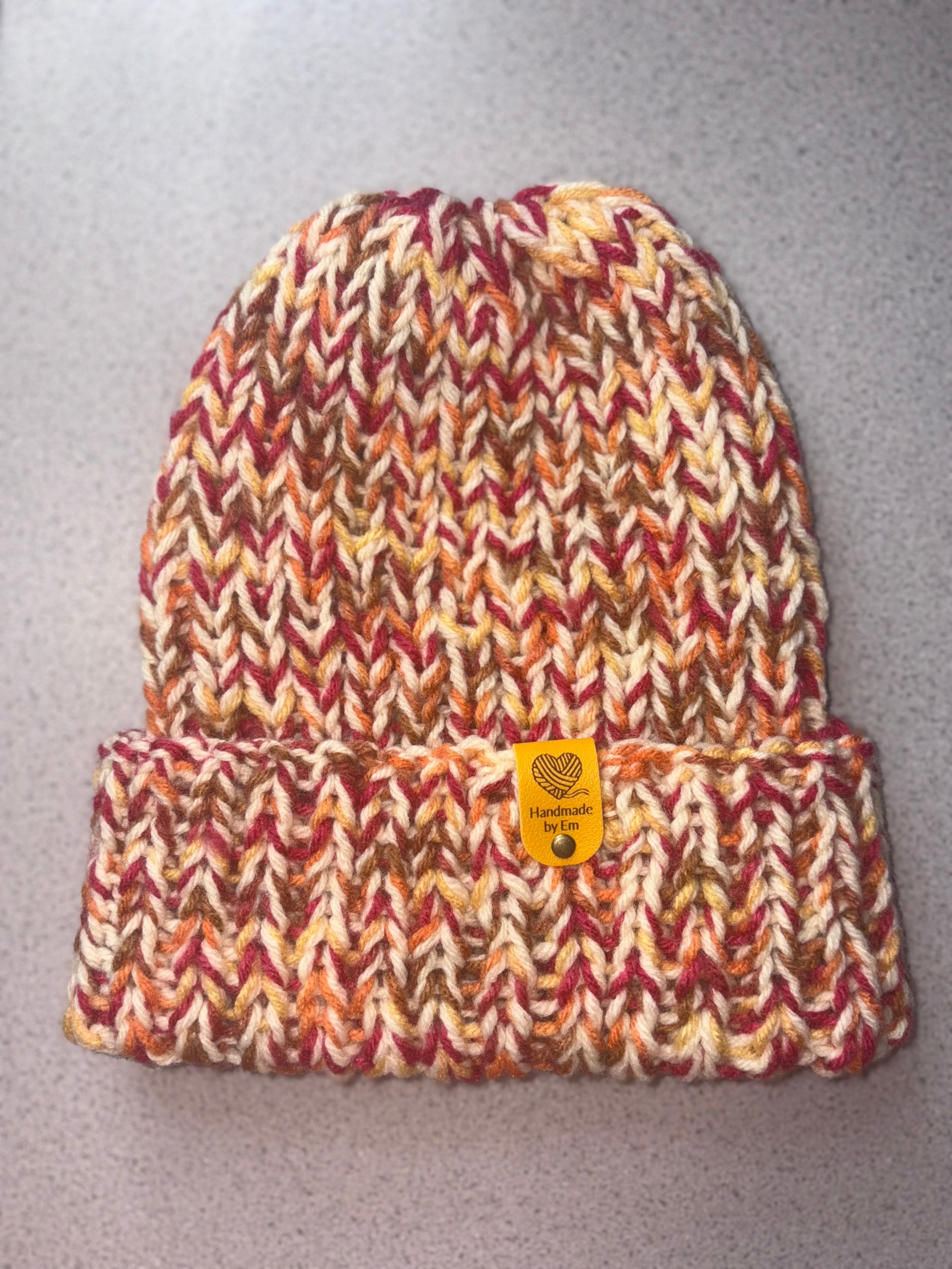 Double Knit Fire Beanie