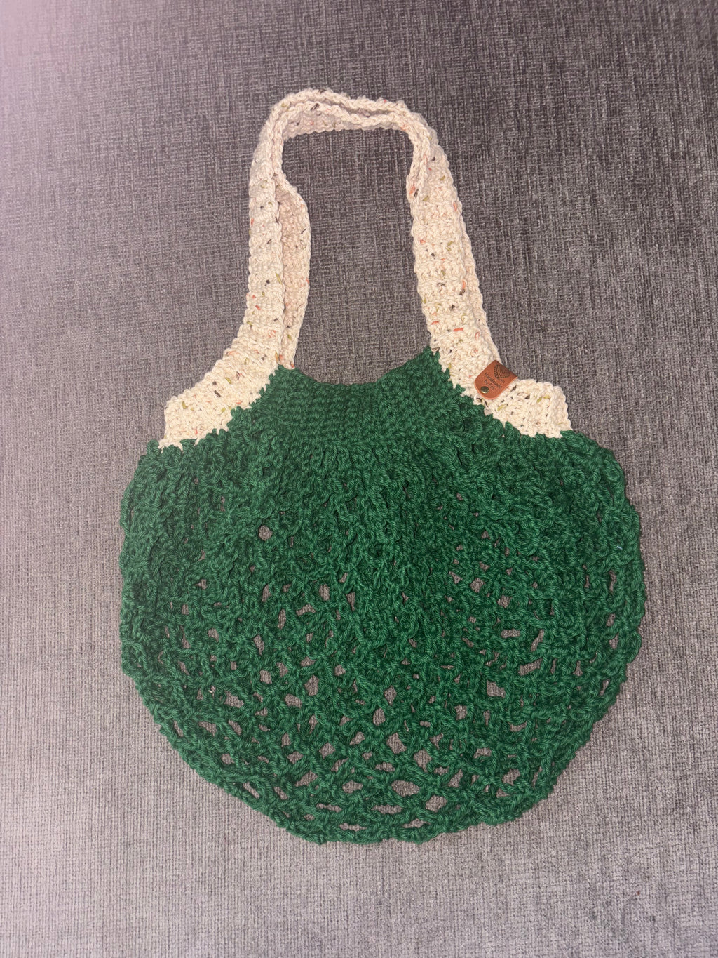 (Ribbed) Mesh Market Bag - Two Tone