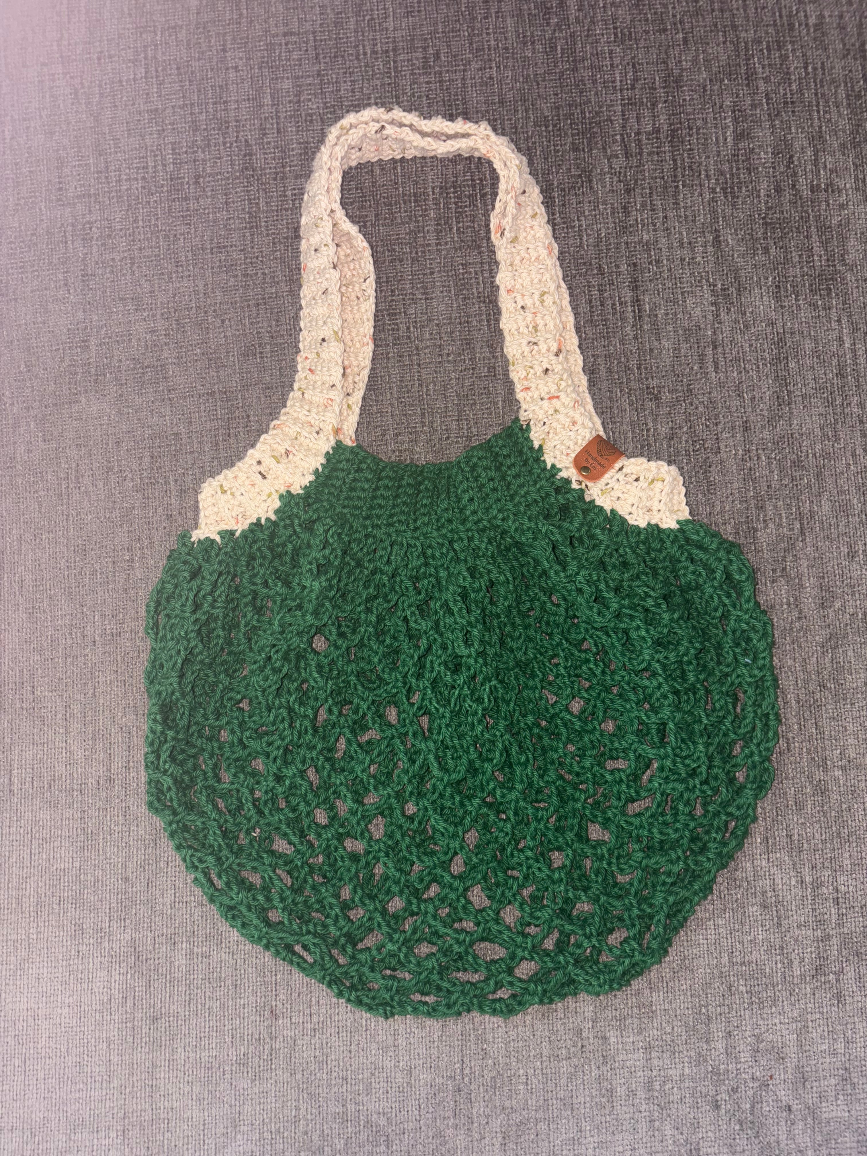 (Ribbed) Mesh Market Bag - Two Tone