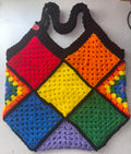 Granny Square Tote Bag - Rainbow
