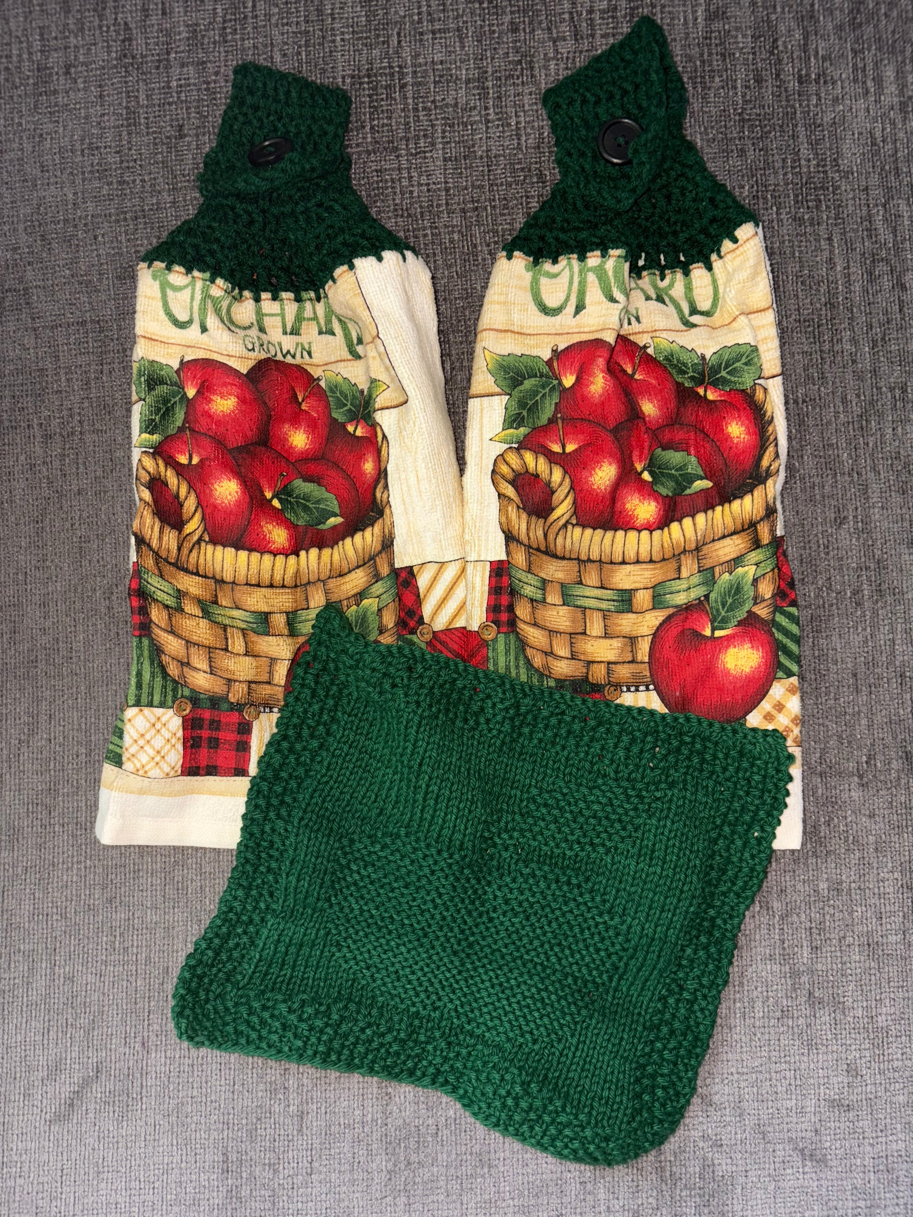 Hanging Towel And Dish Cloth Set - Orchard